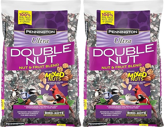 Pennington Ultra Double Nut,Nut & Fruit Blend 10lbs,(Pack of 2)