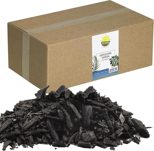 Soil Sunrise Horticultural Charcoal for Indoor Plants (30 Quarts) Hardwood Soil Additive for Orchids, Terrariums, and Gardening