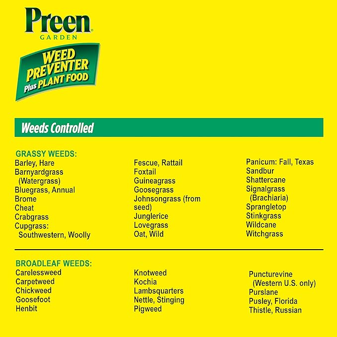 Preen Garden Weed Preventer Plus Plant Food - 16 lb. Pail - Covers 2,560 sq. ft.