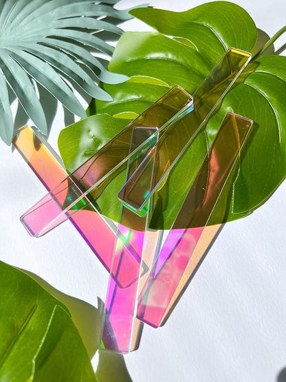 Iridescent Acrylic Plant Tags – Waterproof, Reusable Garden Markers for Houseplants, Herbs Outdoor Plants – Durable & Stylish Plant Labels for Indoor & Outdoor Use (Set of 25) by Propagation Diaries™