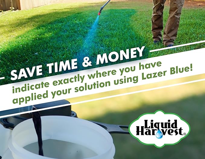 Liquid Harvest Lazer Green Concentrated Spray Pattern Indicator - 1 Gallon (128 Ounces) - Perfect Weed Spray Dye, Herbicide Dye, Fertilizer Marking Dye, Turf Marker and Herbicide Marker