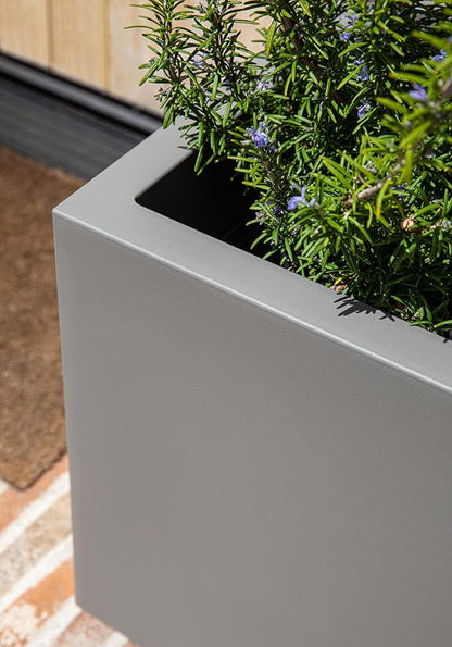 Veradek Block Series Cube Plastic Planter - Large Square Planter for Indoor or Outdoor Patio/Garden | Durable All-Weather Use with Drainage Holes | Modern Décor for Tall Plants, Trees, Flowers