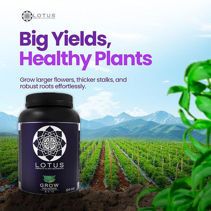 Grow Pro Series - Hydroponic Plant Nutrients and Fertilizer, Water Soluble Plant Food - Massive Roots, Made for Coco Coir, Hydro, & Soil, Enhances Flowering & Fruiting, Indoor & Outdoor Grows 64oz