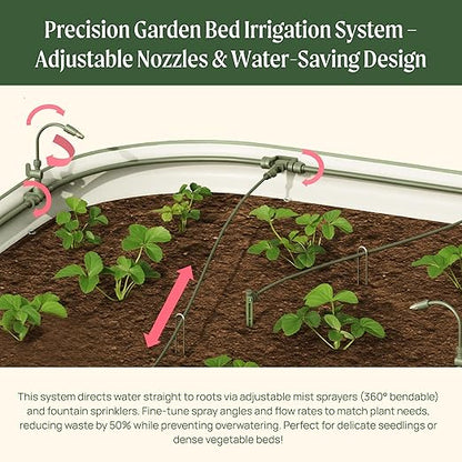 Vego Garden Irrigation Kit - Drip Irrigation System for Raised Garden Beds, Efficient Watering Solution for Vegetables, Flowers, and Plants, Easy DIY Installation (Small)
