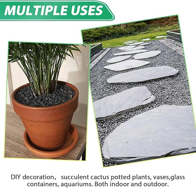 Succulent Rocks for Plants Tiny Pebbles for Planters 11.8LB Pea Gravel Bulk Course Sand Soil Small Decorative Stones for Indoor Bonsai Pots Cactus Top Dressing Aquarium Garden Landscape Black