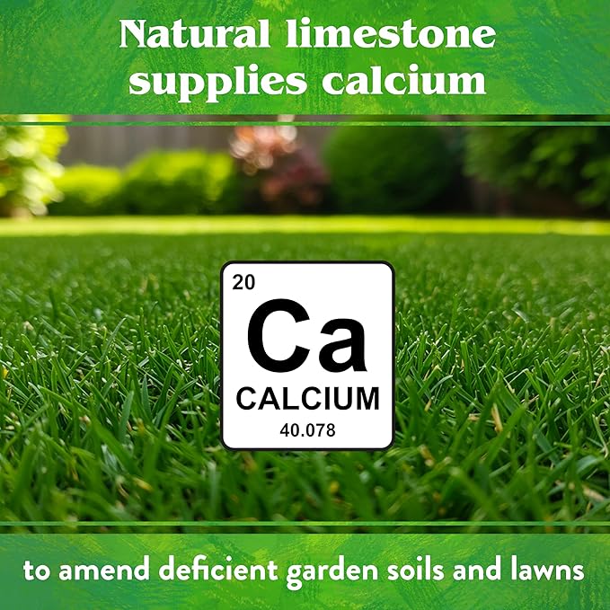 Down To Earth All Natural Fertilizers Organic Prilled Garden Lime - Calcium Carbonate Raises Soil pH for Lawns, Turf, Vegetable Gardens, 5 lb