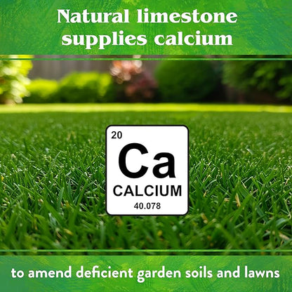Down To Earth All Natural Fertilizers Organic Prilled Garden Lime - Calcium Carbonate Raises Soil pH for Lawns, Turf, Vegetable Gardens, 5 lb