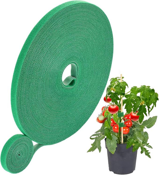 Plant Tape, 82ft Green Garden Tape, 0.35 in Twist Tie for Plants, Plant Supports, Garden Ties for Climbing Plants, Reusable Plant Twist Tie for Plant Gardening, Home, Office