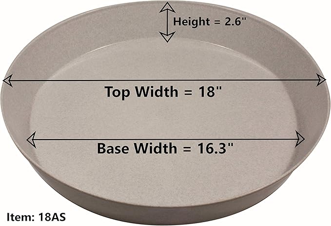 18inch Saucer Black Polypropylene for Indoor and Outdoor Plant
