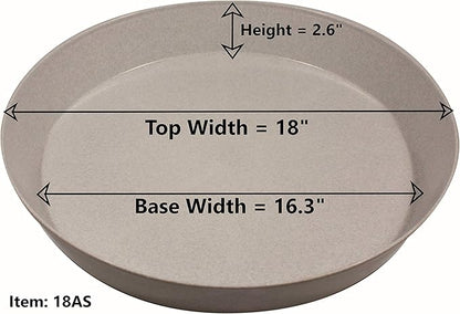 18inch Saucer Black Polypropylene for Indoor and Outdoor Plant