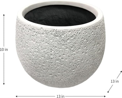Moon Shaped Resin Planter Pot, Unique Celestial Garden Planter, Indoor/Outdoor Plant Pot for Flowers, Succulents, Patio & Yard Decor