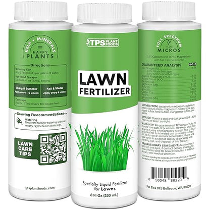 TPS NUTRIENTS Lawn Fertilizer for All Grass and Lawn Types, Liquid Plant Food, 1 Gallon (128 oz)