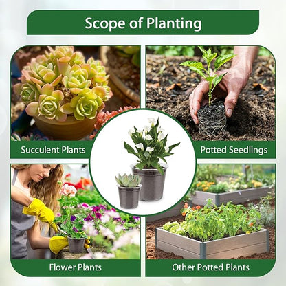 RAOOKIF 35 Pcs Clear Nursery Pots for Plants, 7/6/5/4/3 Inch Clear Plant Pots with Drainage Holes, Seed Starter Plastic Pots for Plants, Flower, Herb, Bonsai, Succulent, Vegetable