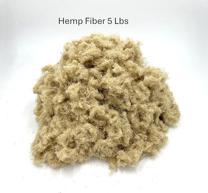 Hemp Nesting Fiber - 5 lb Chicken Nest Box Pad Hemp Fiber Fill - Absorbent DUST Free- Egg Laying Chickens coop, Horse stall, Rabbit, Reptile, Hamster, Cage Fibre, FiberFill Washable - Grown in USA