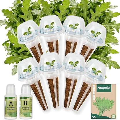 8-Pod Arugula Seed Pod Kit for Aerogarden, Includes Arugula Seeds - Universal Hydroponic Pods Indoor Gardening Supplies (8-Pod)