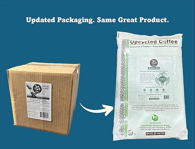 240 SGN (2.4MM) - JavaEarth® Soil Amendment, Upcycled Spent Coffee Grounds, 20 lbs (9.072kg)