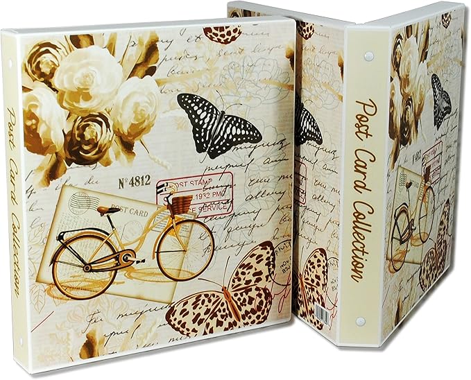 UniKeep Postcard Collector Storage Case with 20 Pages Suitable For Archival Storage - Holds up to 120 Postcards - Maximum Postcard Size of 4" x 6"