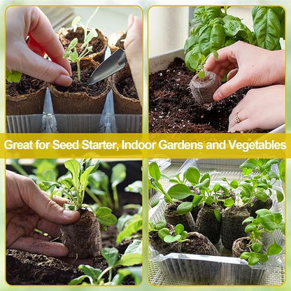 Legigo 100 Pcs 36mm Seed Starter Peat Pellets for Seedlings- Compressed Seed Starter Pods Seed Starting Pellets Plugs Soil Peat Pods for Starting Seeds, Garden Planting Herb Flower Vegetables