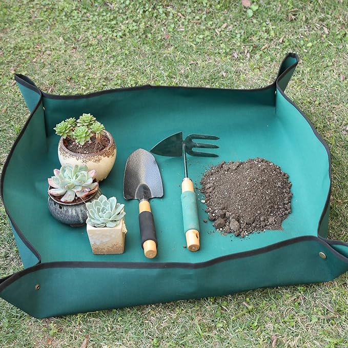 Plant Repotting Mat for Plants, Gardening Hand Tools for Gardeners, Oxford Cloth,29.5 x 29.5in(75x75cm)