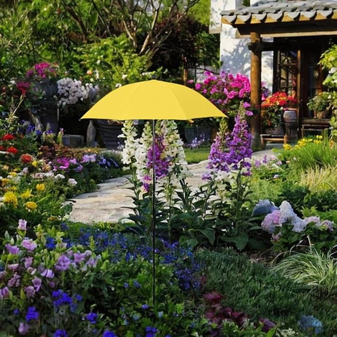 Outdoor Plant Umbrella Plant Protection Umbrella Multipurpose Reusable Sunshades Umbrella for Yard Planters Pot Potted Plants, Yellow