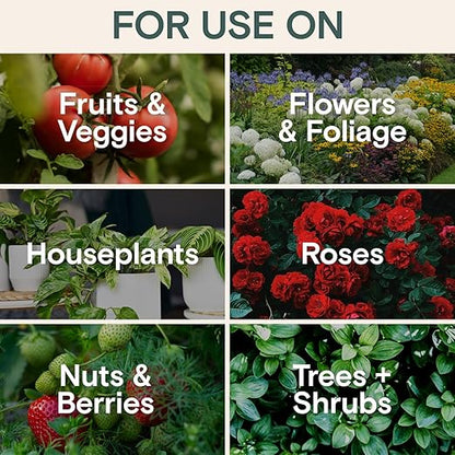 Organic Plant Food Liquid Fertilizer – Indoor & Outdoor Concentrate for Growth, Immunity & Bloom – Houseplants & Garden Fertilizer – Supports Strong Roots, Lush Foliage, High-Yield Harvests