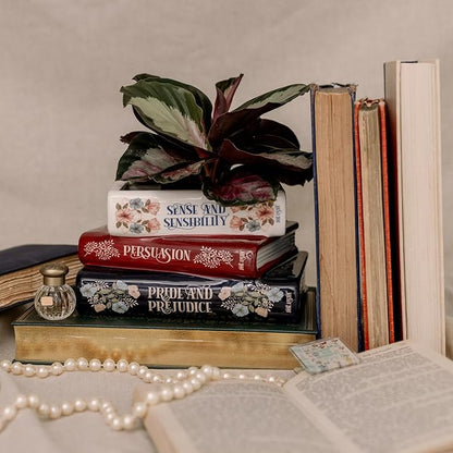 Steel Mill & Co Original Small Book-Shaped Decorative Planter, Ceramic Planter for Home Decor, Cute Bookshelf Decor, Unique Planter for Book Lovers, Classic Titles, Jane Austen