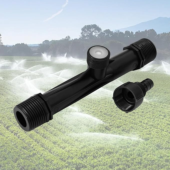 2Pcs 1 Inch Venturi Fertilizer Injector, Black Plastic Irrigation Mixer Tube, Agricultural Water System Device for Garden Farm Lawn