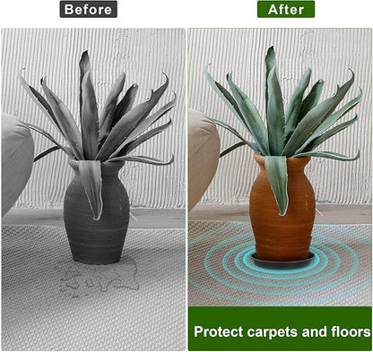 6 8 10 Inch Plant Saucer - 12 Pack Round Plant Tray Plastic Plant Drip Trays for Indoor Outdoor Garden Plants, Collects Flower Pot Drainage and Excess Water