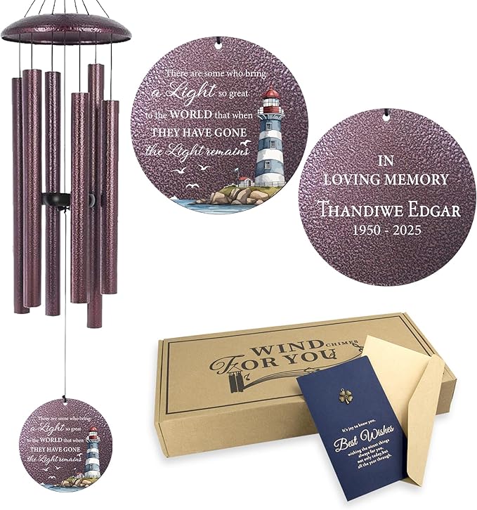 ASTARIN 30/36/45inch Personalized Memorial Wind Chimes for Loss of Loved One, Memorial Gifts for Loss of Mother/Father, Sympathy Gifts for Funeral Condolence Bereavement Grief, Produced in USA