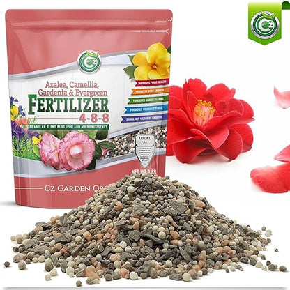 4-8-8 Azalea, Camellia, Gardenia & Evergreen Fertilizer - Made in USA - NPK + Micronutrients Plant Food for Indoor/Outdoor Plants & Flower Gardens