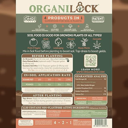 Soil Food - (2 Pound Bag) | Regenerative Soil Amendment with Microbes, Microbe Food, Biochar & Organic Fertilizer | Yield-Boosting Concentrate |