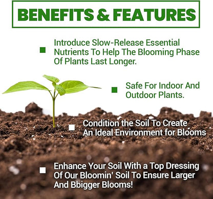 Elm Dirt Premium Bloom Soil - Organic Plant Soil for Indoor & Outdoor Use | Enhances Plant Growth & Nutrients - Big Bloom Activator, 2 lbs