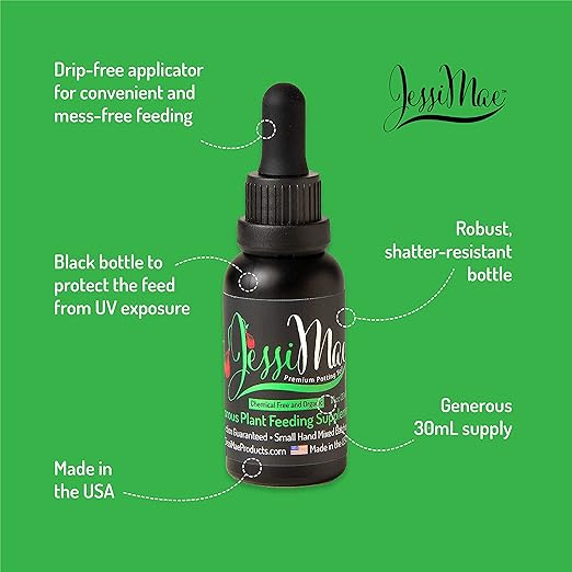 Jessi Mae Carnivorous Plant Food Drops - 30 ml - No-Dip Applicator for Carnivorous Plant Fertilizer - Nutrient-Rich Formula - Seaweed & Blood Meal Blend