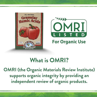 Down To Earth All Natural Fertilizers Organic Granular Humic Acids - Soil Amendment Adds Carbon, Increases Nutrient Uptake, 50 lb
