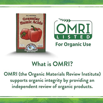 Down To Earth All Natural Fertilizers Organic Granular Humic Acids - Soil Amendment Adds Carbon, Increases Nutrient Uptake, 5 lb