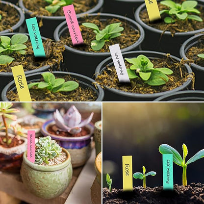600 Pcs 4" Plant Labels Plastic Waterproof Plant Tags Seed Pot Marker Nursery Garden Seed Stake Tags Plant Classification Sorting Sign Flower Mark (Yellow)