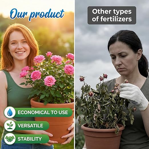 All-Purpose Rose Plant Food Fertilizer | Concentrated Nutrient Solution for Indoor & Outdoor Plants | Promotes Vibrant Blooms, Strong Roots & Lush Foliage | Made in The USA