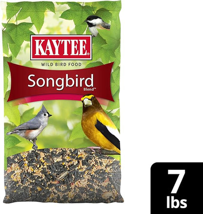 Kaytee Songbird Wild Bird Seed Food, Blended for Grosbeaks, Chickadees, Titmice, Cardinals, Nuthatches & More, 7 Pounds