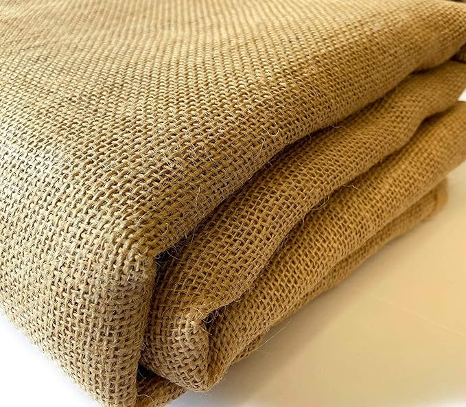 Burlap Fabric Roll 45" x15' | Versatile Material for Plant Cover, Placemats, Tree Wrap, Sackcloth Projects, and Table Runner