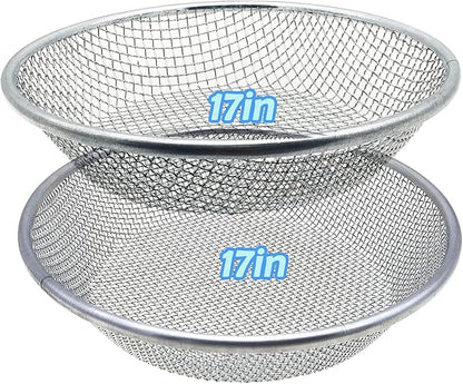 17''Soil Sifter for Gardening, Heavy Duty Rock Sifter,Compost Sifter Dirt Sifter,Captures Dirt Rocks Sawdust