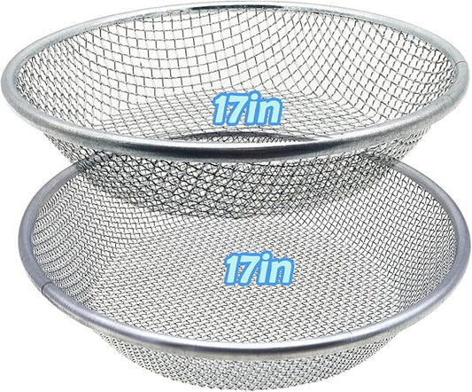 17''Soil Sifter for Gardening, Heavy Duty Rock Sifter,Compost Sifter Dirt Sifter,Captures Dirt Rocks Sawdust