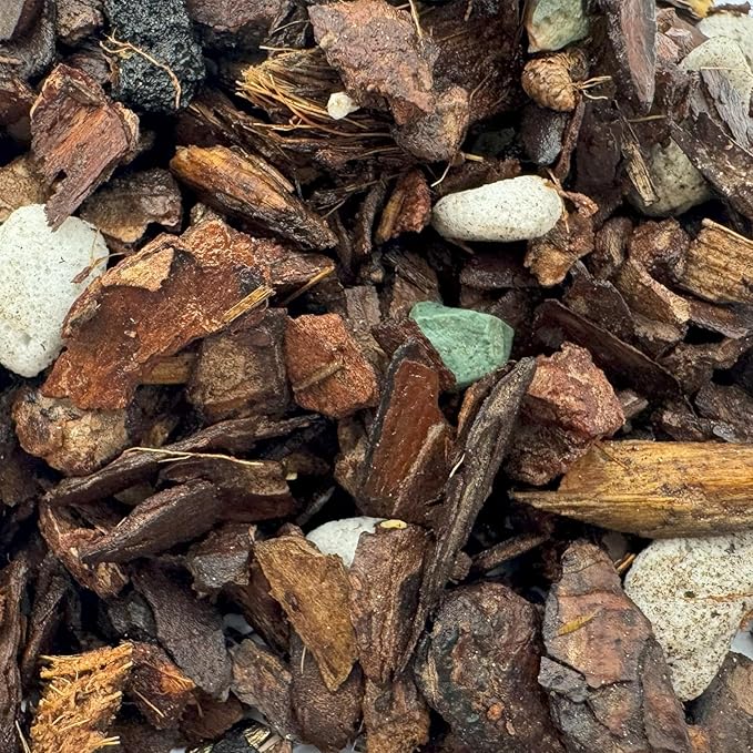 Organic Orchid Potting Mix, Mixture of Perlite, Pine Bark, Volcanic Rock, Coconut Coir, Pine Needle Soil, and 7 Other Components+Orchid Sphagnum Moss (1 QT)