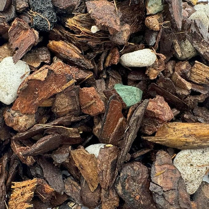 Organic Orchid Potting Mix, Mixture of Perlite, Pine Bark, Volcanic Rock, Coconut Coir, Pine Needle Soil, and 7 Other Components+Orchid Sphagnum Moss (1 QT)