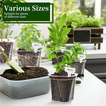 30 Pack Clear Nursery Pots for Plants, 5.5/5.9/6.3 Inch Reinforced Plastic Plant Pots with Drainage Holes High Transparency Plant Pot Seed Starter Pot High Transparency with 20 Plant Labels