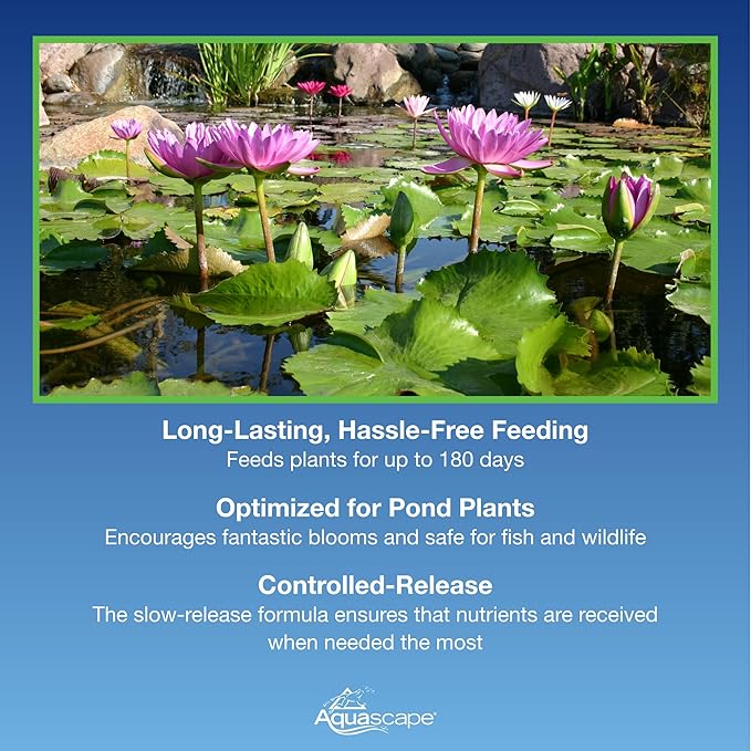 Aquascape Once-A-Year Pond Plant Fertilizer, Granular Formula, 2 lb (907 g), Supports Strong Aquatic Plant Growth, 89013
