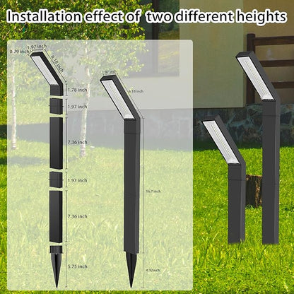 Solar Outdoor Pathway Lights - IP65 Waterproof Landscape Lights for Garden Decor, Walkway, Yard, Driveway (4 Pack)