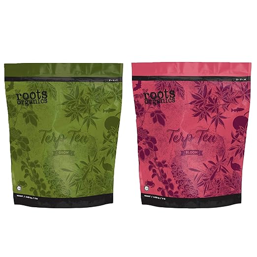 Roots Organics Terp Tea Fertilizer Set - Grow and Bloom Combo (9 Pound Set)