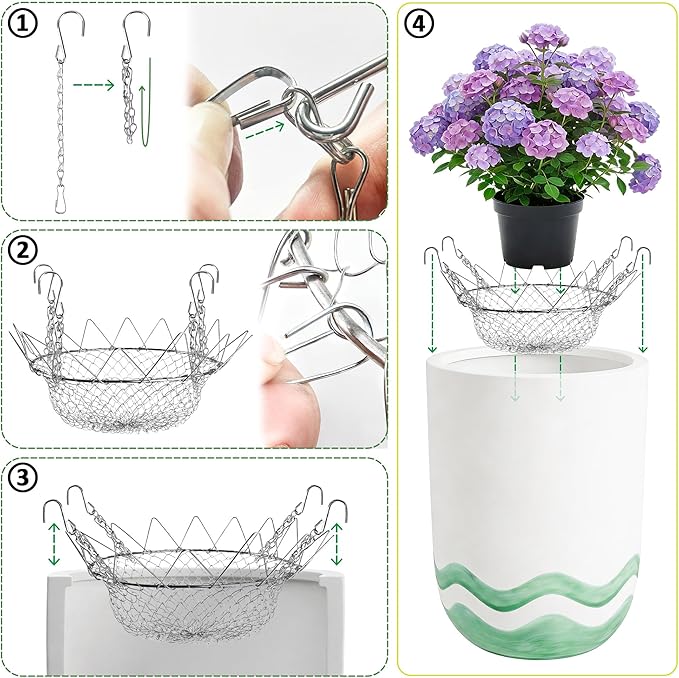 Pack 2 Adjustable Planter Insert for Pots Any Height, Plant Risers for 12-18" Wide Top Opening Pots,Wedding & Party Decor