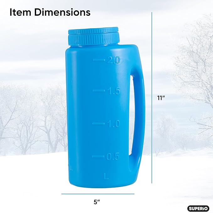 Superio Handheld Spreader for Lawn and Garden Seed, Fertilizer and Ice Melt Spreader 2 Liter, Adjustable Hole Size