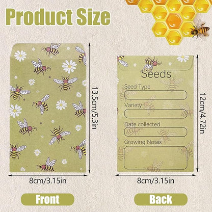 160 Pcs Seed Envelopes - 3.15 x 4.72 Inch Self Sealing Seed Packets for Flower & Vegetable Seeds Storage Easter Decorations Gifts